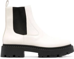 Ash Genesis leather ankle boots White