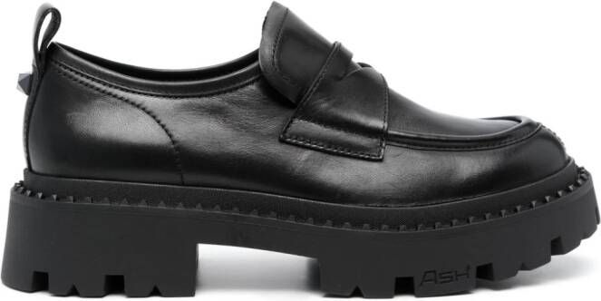 Ash Genial Stud 50mm leather loafers Black
