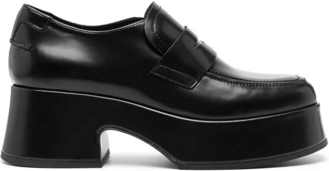 Ash Halo 60mm leather loafers Black