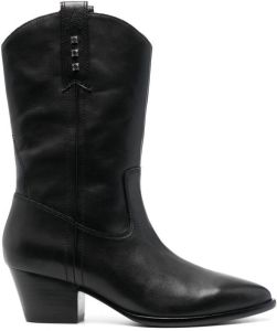 Ash Hooper leather ankle boots Black