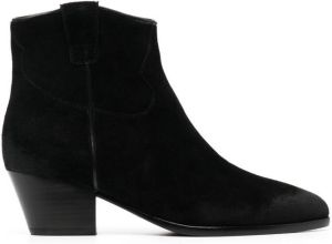Ash Houston pointed suede boots Black