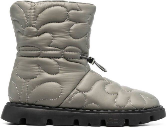 Ash Jewel quilted drawstring boots Green