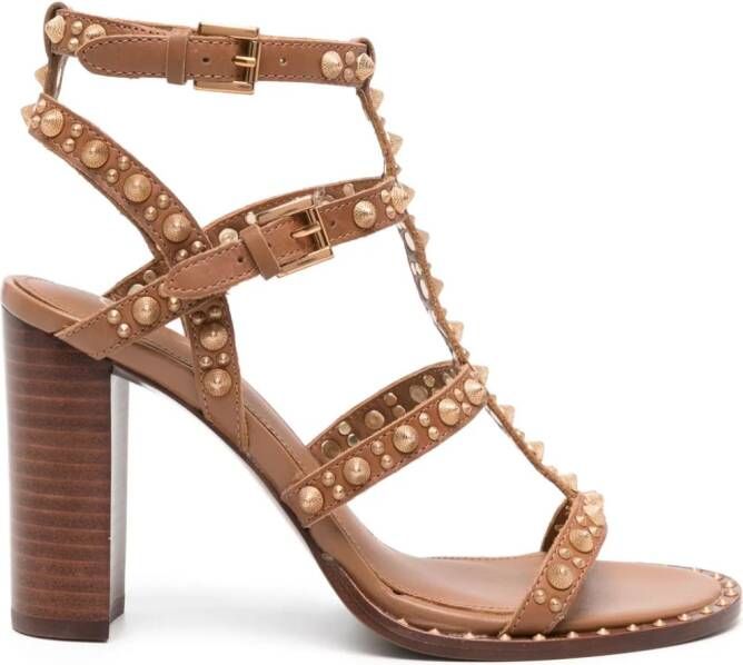 Ash Kabuki 100mm leather sandals Brown