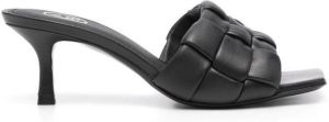 Ash Kim 70mm leather mules Black