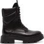 Ash lace-up combat leather boots Black - Thumbnail 1