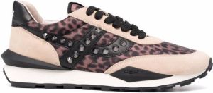Ash leopard-print lace-up sneakers Brown