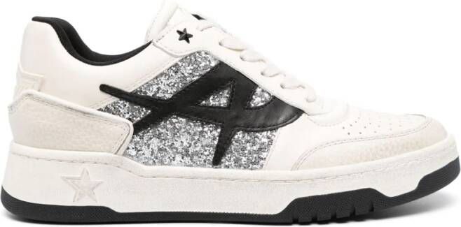 Ash logo-patch leather sneakers Neutrals