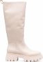 Ash Lucky knee-length leather boots White - Thumbnail 1