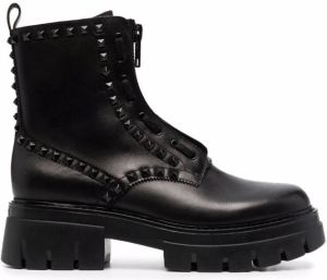Ash Lynch Rockstud lace-up boots Black