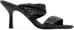 Ash Malibu 75mm braided sandals Black