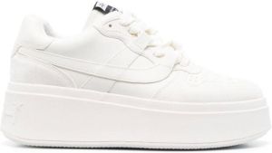 Ash Match platform leather sneakers White