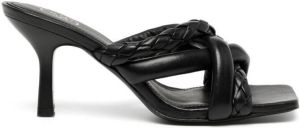 Ash Minabis 75mm interwoven sandals Black