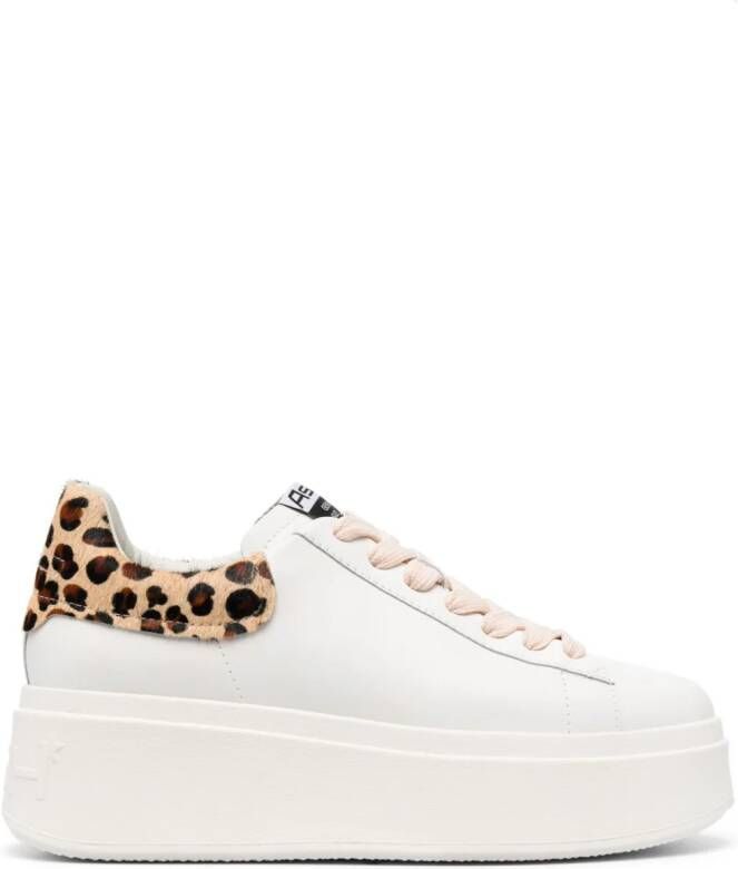 Ash Moby leopard-print platform sneakers White