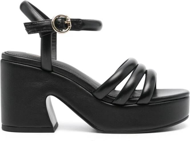 Ash Onyx 95mm leather sandals Black