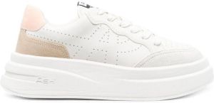 Ash panelled lace-up sneakers White