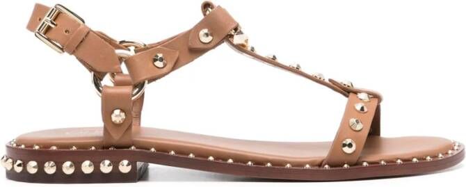 Ash Patsy stud-embellished sandals Brown