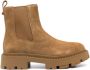 Ash round-toe leather boots Brown - Thumbnail 1