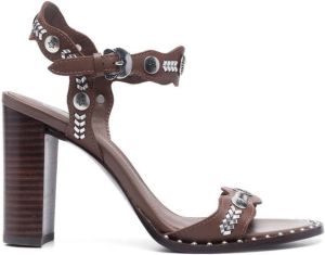 Ash studded open-toe 95mm sandals Brown