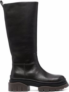 Ash Supremium 60mm knee length leather boots Brown