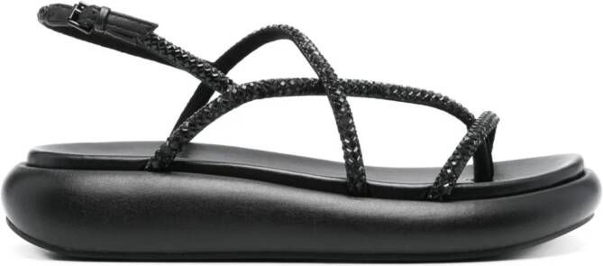 Ash Vera rhinestone-embellished sandals Black