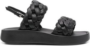 Ash Voyage braided slingback sandals Black