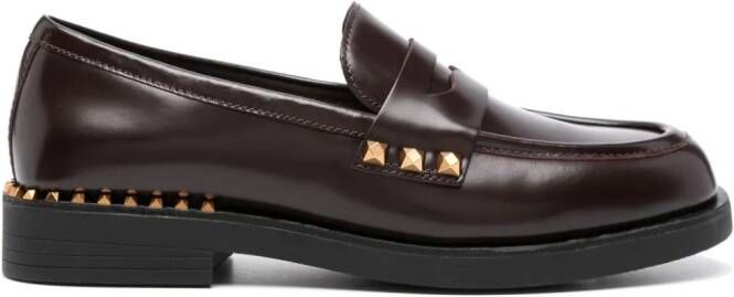 Ash Whisper studded leather loafers Red