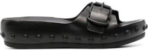 AT KOLLEKTIVE x Natasha Ramsay-Levi buckled slides Black