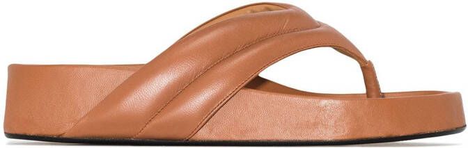 ATP Atelier Bellano flatform flip flops Brown