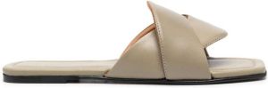 ATP Atelier Capurso leather slide sandals Green