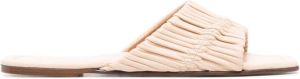 ATP Atelier Casoria plissé leather sandals Neutrals