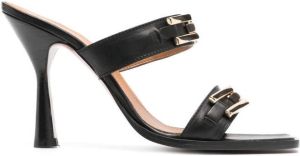 ATP Atelier chain-linke leather sandals Black