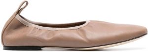ATP Atelier round-toe ballerina shoes Brown