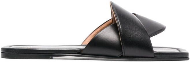 ATP Atelier slip-on leather sandals Black