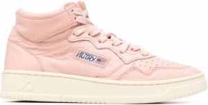 Autry 01 Mid leather sneakers Pink