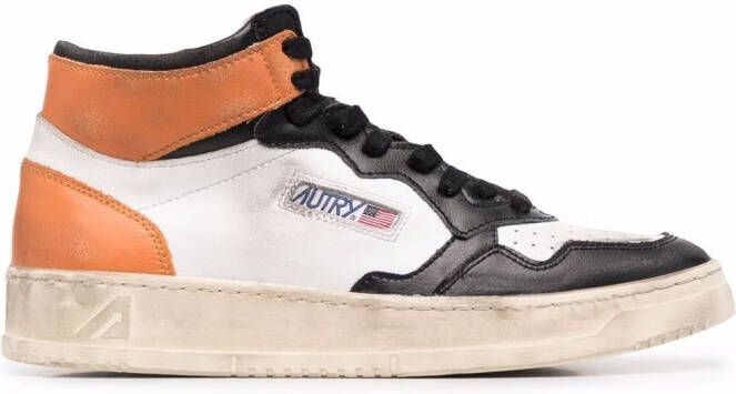 Autry colour-block hi-top sneakers White