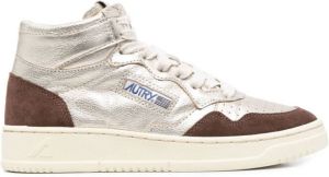 Autry Dallas metallic high-top sneakers Brown