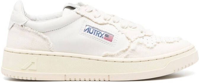 Autry distressed low-top sneakers Neutrals