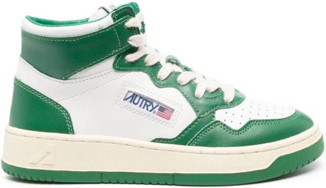 Autry high-top lace-up leather sneakers White