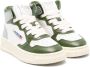Autry Kids panelled hi-top leather sneakers Green - Thumbnail 1