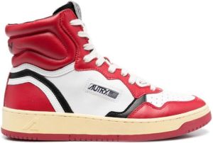 Autry Liberty panelled high-top sneakers Red
