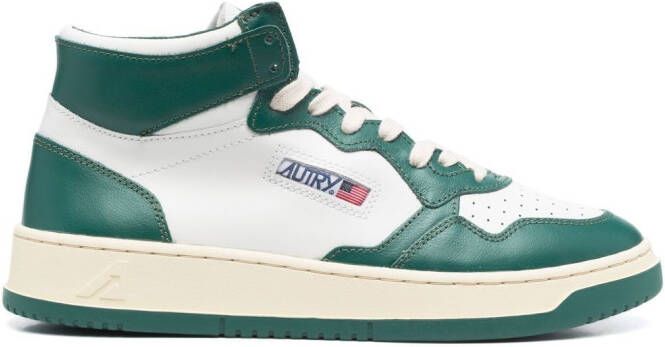Autry logo-patch high-top trainers Green