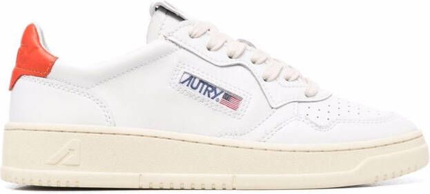 Autry logo-patch lace-up sneakers White