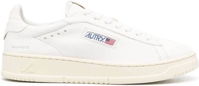 Autry logo-patch lace-up sneakers White