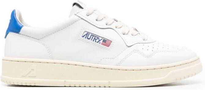 Autry logo-patch leather sneakers White