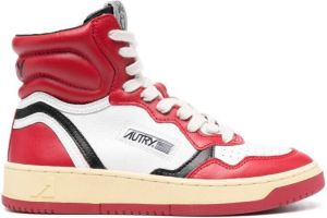 Autry logo-print high-top sneakers Red