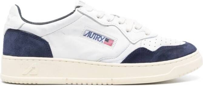 Autry Medalist lace-up leather sneakers White