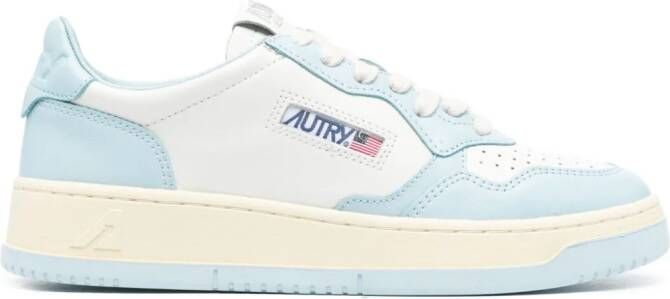 Autry Medalist panelled leather sneakers Blue