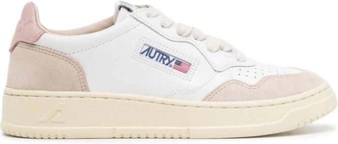 Autry Medalist panelled suede sneakers White