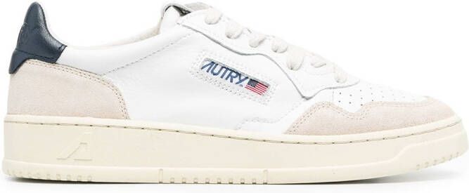 Autry Medalist suede-panel sneakers White