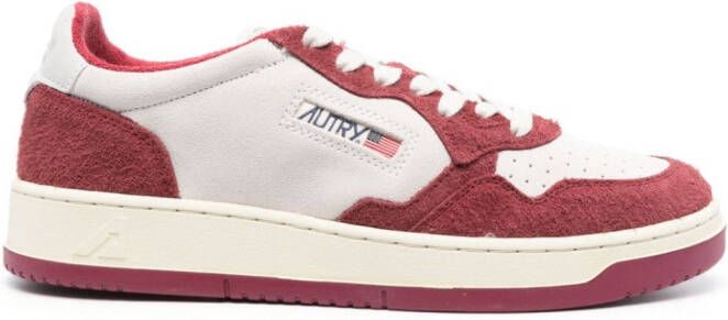 Autry Medalist suede-panelled sneakers Neutrals